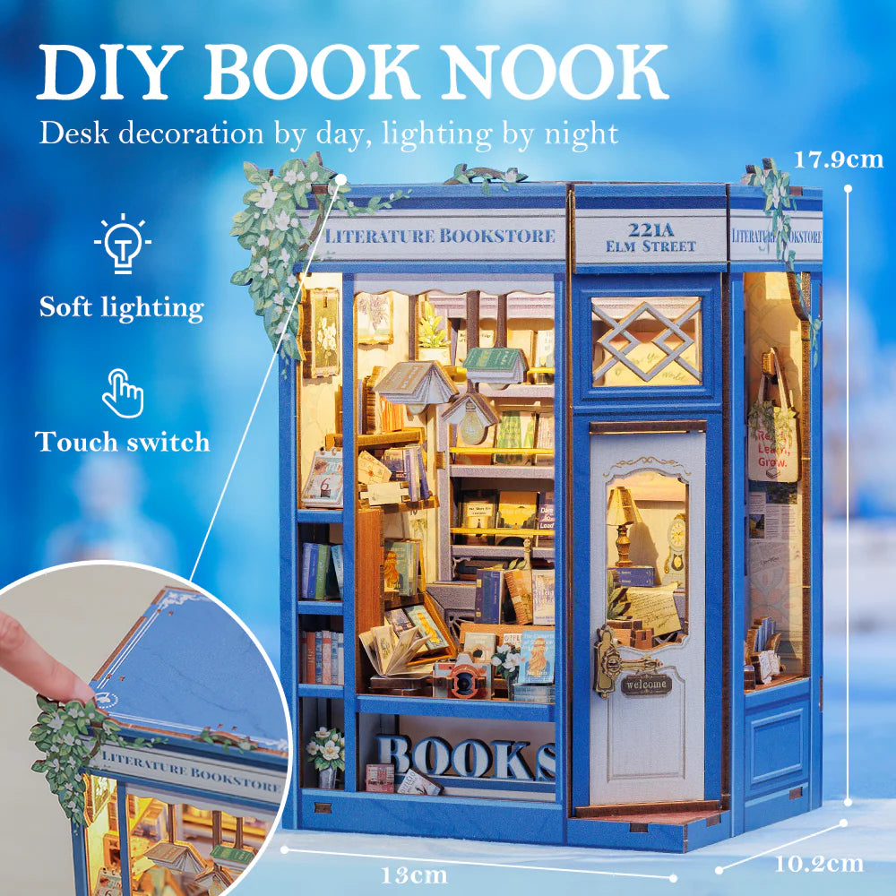 Cutefetti Literature Bookstore Book Nook Kit