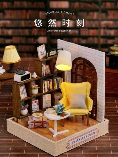 Cutefetti DIY Dollhouse - Corner of Happiness Series Miniature Kit - Leisurely Moment