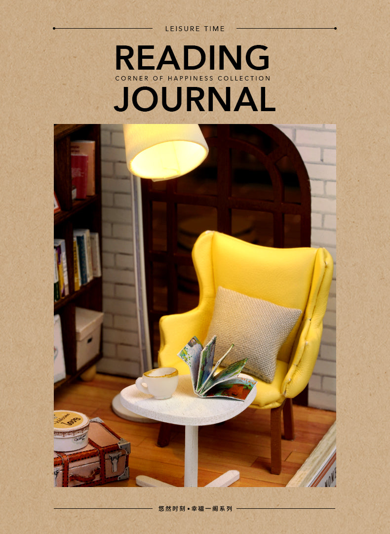 Cutefetti DIY Dollhouse - Corner of Happiness Series Miniature Kit - Leisurely Moment