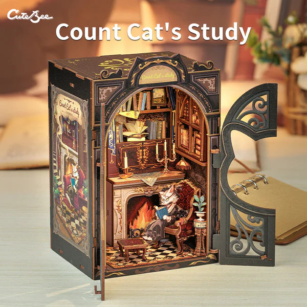 Cutefetti Count Cat's Study DIY Kit