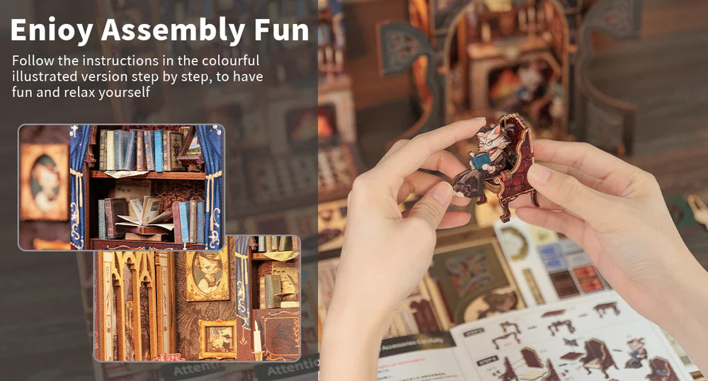 Cutefetti Count Cat's Study DIY Kit