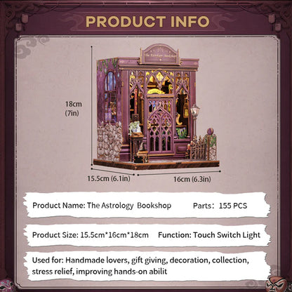 Cutefetti The Astrology Bookshop Book Nook Kit