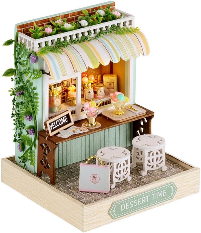 Cutefetti DIY Dollhouse - Corner of Happiness Series Miniature Kit - Dessert Time