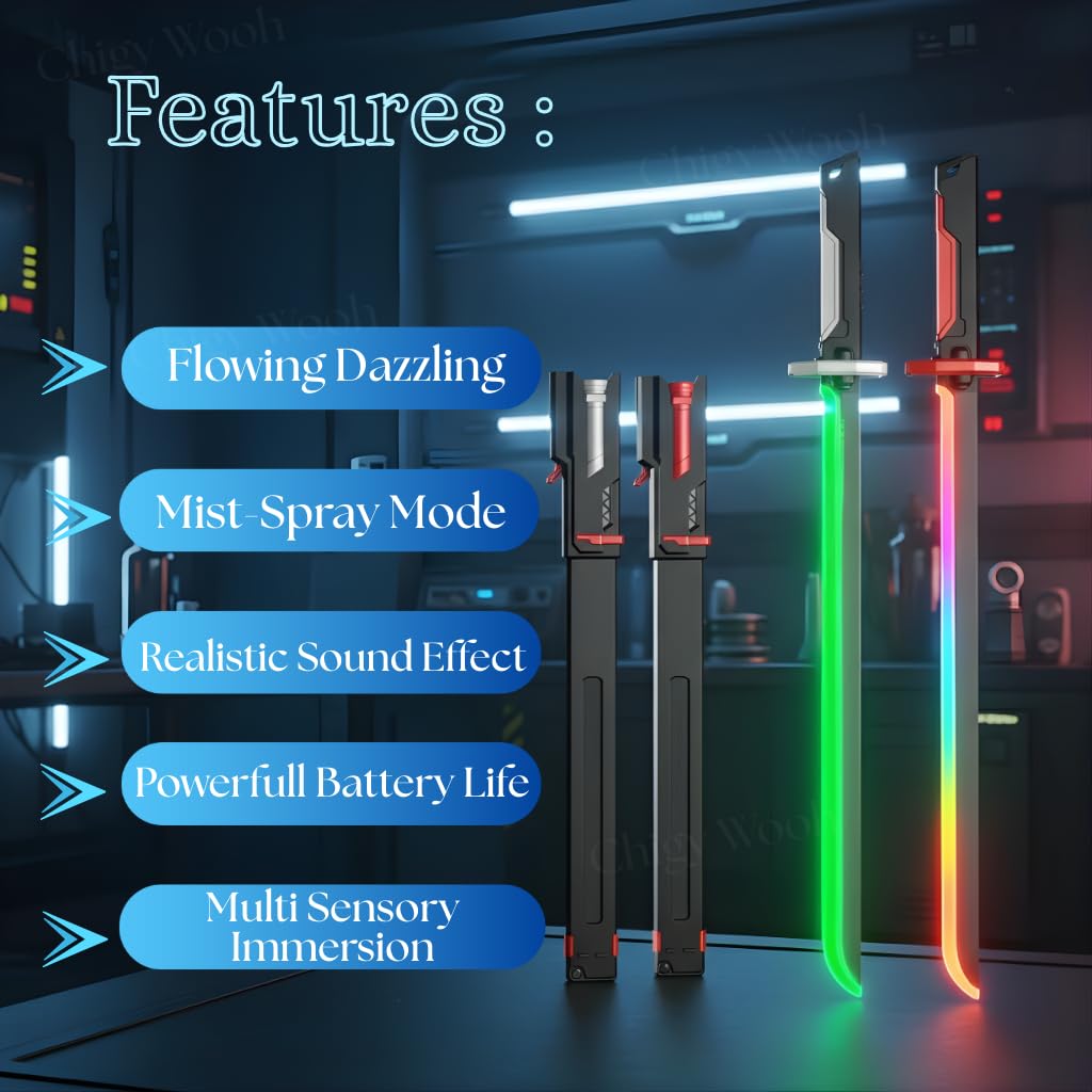 LED Sword with Mist Spray Mode
