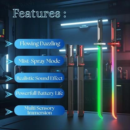 LED Sword with Mist Spray Mode