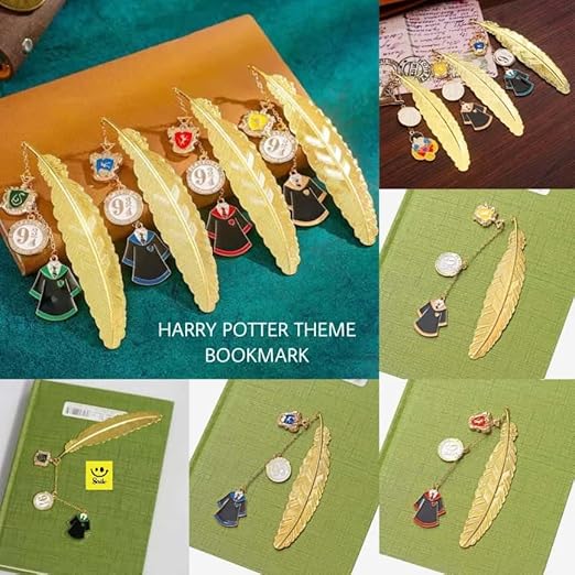 Premium Quill Page Marker with Wizard in Training, Platform 9¾ & Harry-Themed Pendant