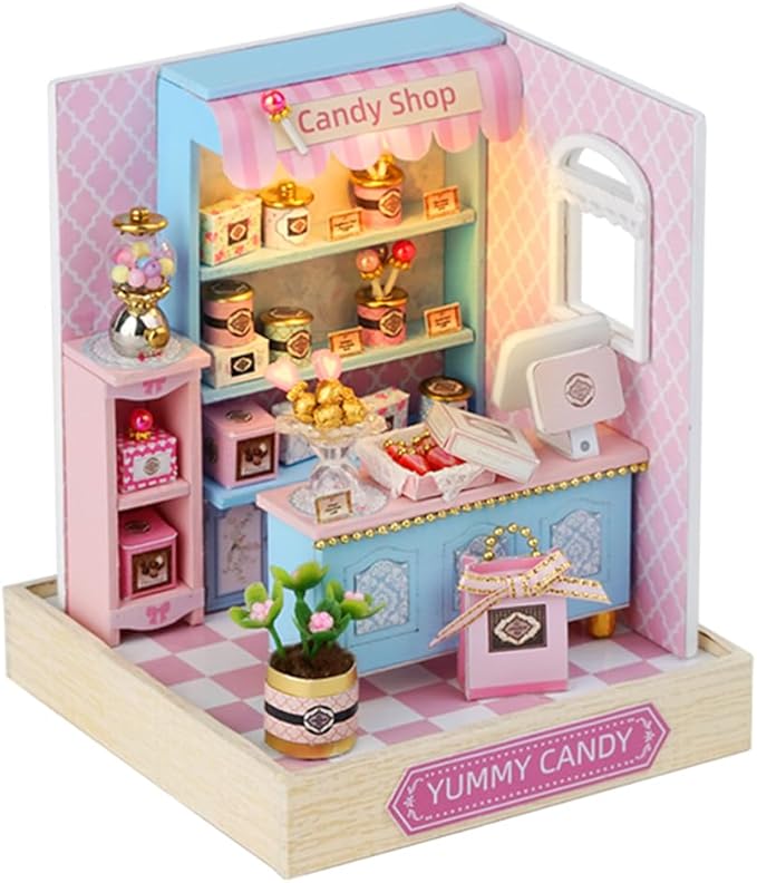 Cutefetti DIY Dollhouse - Corner of Happiness Series Miniature Kit - Yummy Candy