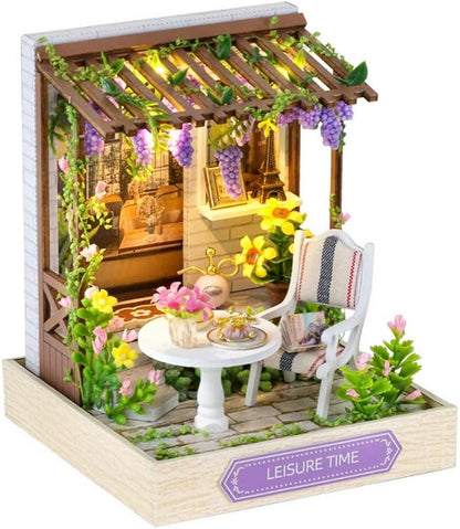 Cutefetti DIY Dollhouse - Corner of Happiness Series Miniature Kit - Leisure Time