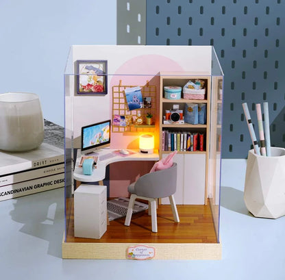 Cutefetti DIY Dollhouse - Corner House of Happiness Series Miniature Kit - World of Creativity