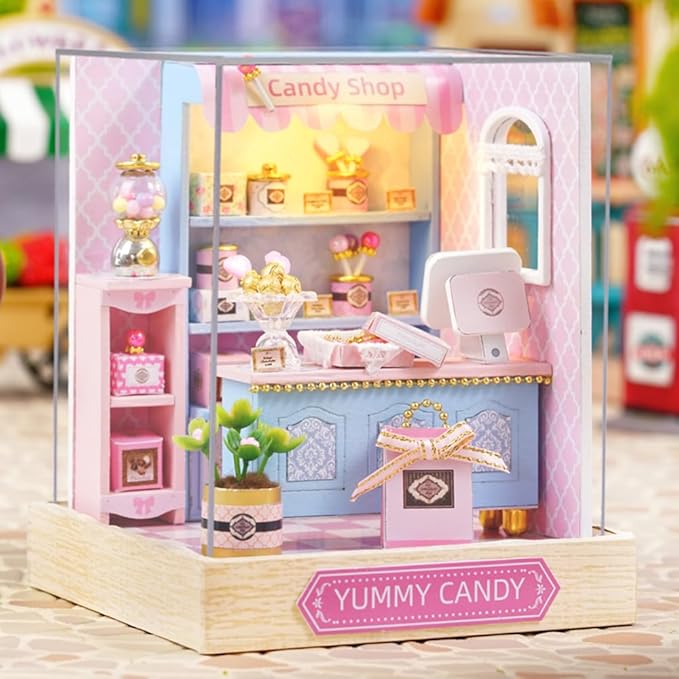 Cutefetti DIY Dollhouse - Corner of Happiness Series Miniature Kit - Yummy Candy