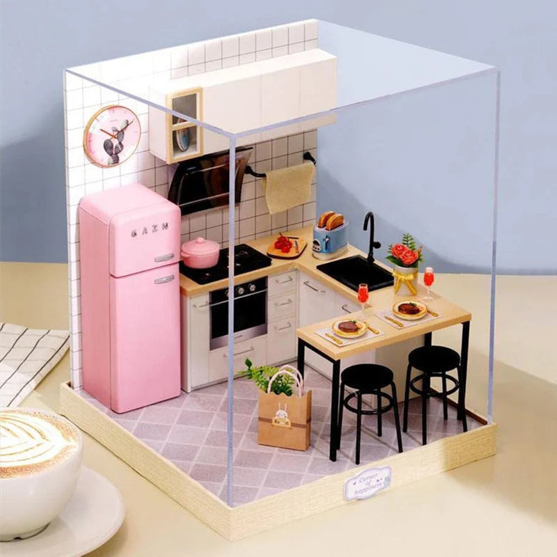 Cutefetti DIY Dollhouse - Corner of Happiness Series Miniature Kit - Taste Of Life