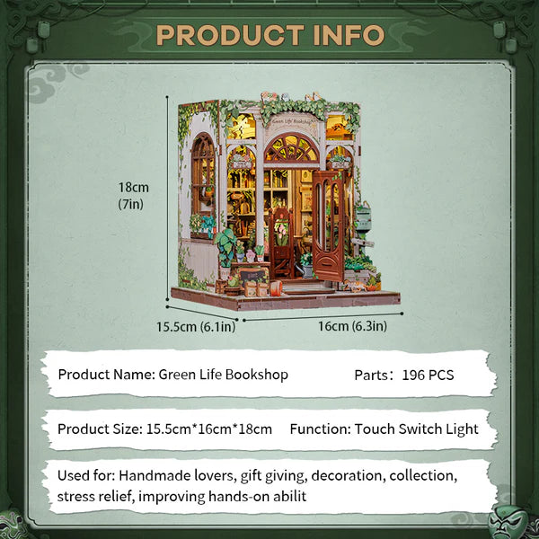 Cutefetti Green Life Bookshop DIY Kit