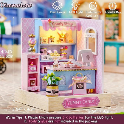 Cutefetti DIY Dollhouse - Corner of Happiness Series Miniature Kit - Yummy Candy