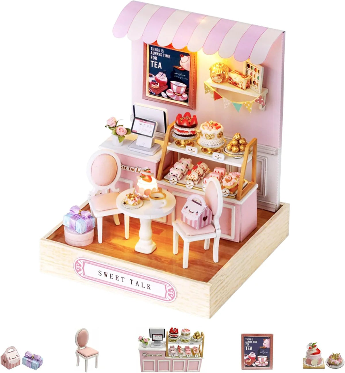 Cutefetti Diy Dollhouse - Corner of Happiness Series Miniature Kit - Sweet Talk