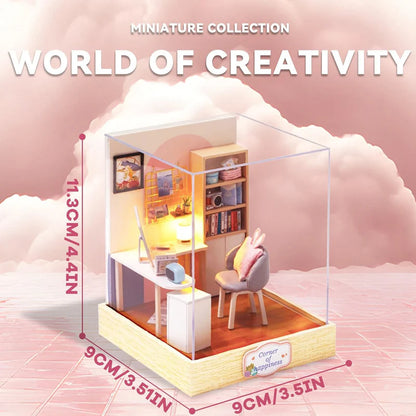 Cutefetti DIY Dollhouse - Corner House of Happiness Series Miniature Kit - World of Creativity