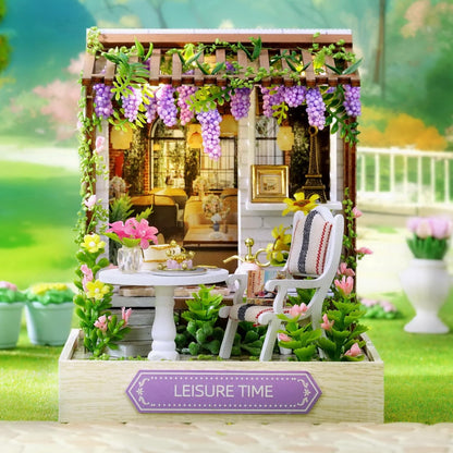 Cutefetti DIY Dollhouse - Corner of Happiness Series Miniature Kit - Leisure Time