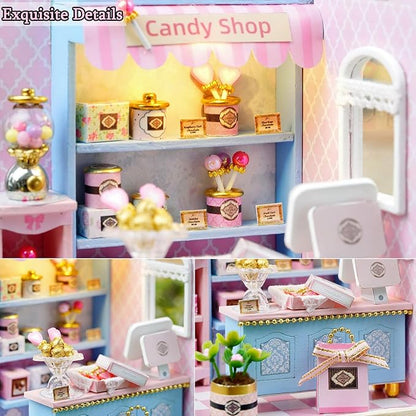 Cutefetti DIY Dollhouse - Corner of Happiness Series Miniature Kit - Yummy Candy