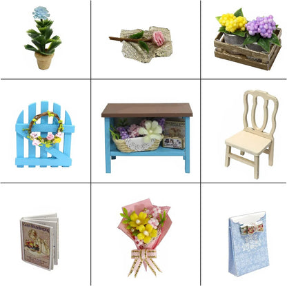 Cutefetti DIY Dollhouse - Corner of Happiness Series Miniature Kit - Corner of Garden