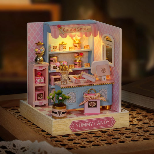 Cutefetti DIY Dollhouse - Corner of Happiness Series Miniature Kit - Yummy Candy