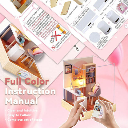 Cutefetti DIY Dollhouse - Corner House of Happiness Series Miniature Kit - World of Creativity