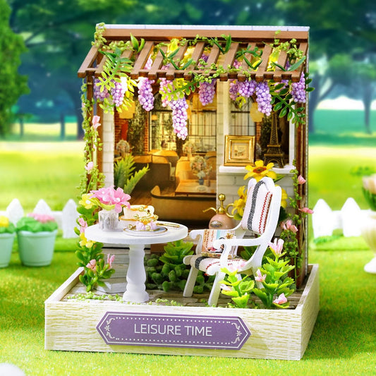 Cutefetti DIY Dollhouse - Corner of Happiness Series Miniature Kit - Leisure Time