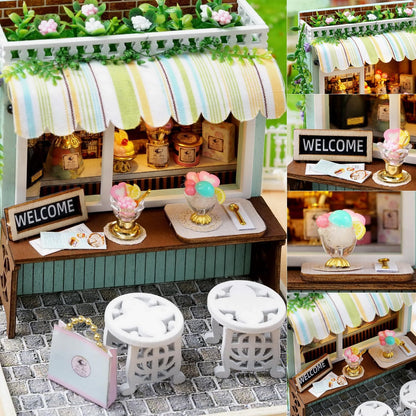 Cutefetti DIY Dollhouse - Corner of Happiness Series Miniature Kit - Dessert Time