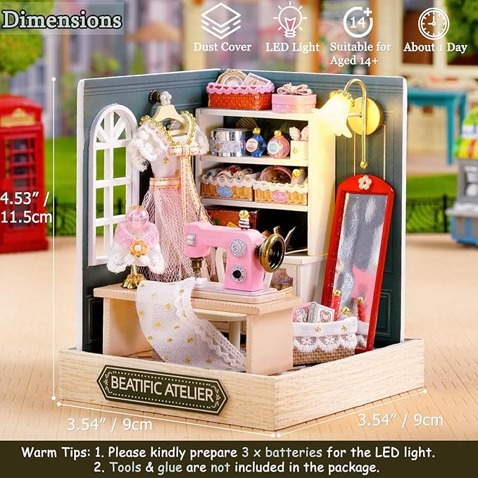 Cutefetti DIY Dollhouse - Corner of Happiness Series Miniature Kit - Beatific Atelier