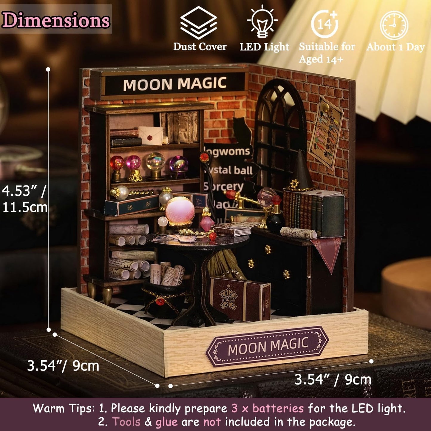 Cutefetti DIY Dollhouse - Corner of Happiness Series Miniature Kit - Moon Magic
