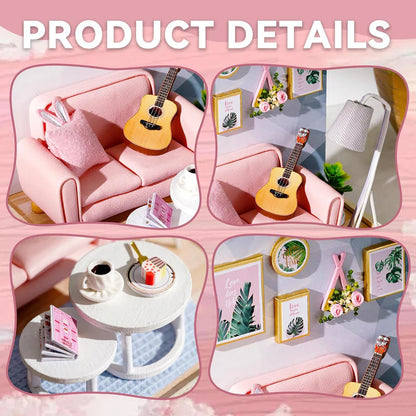 Cutefetti Diy Dollhouse - Corner of Happiness Series Miniature Kit - Afternoon Tea Time