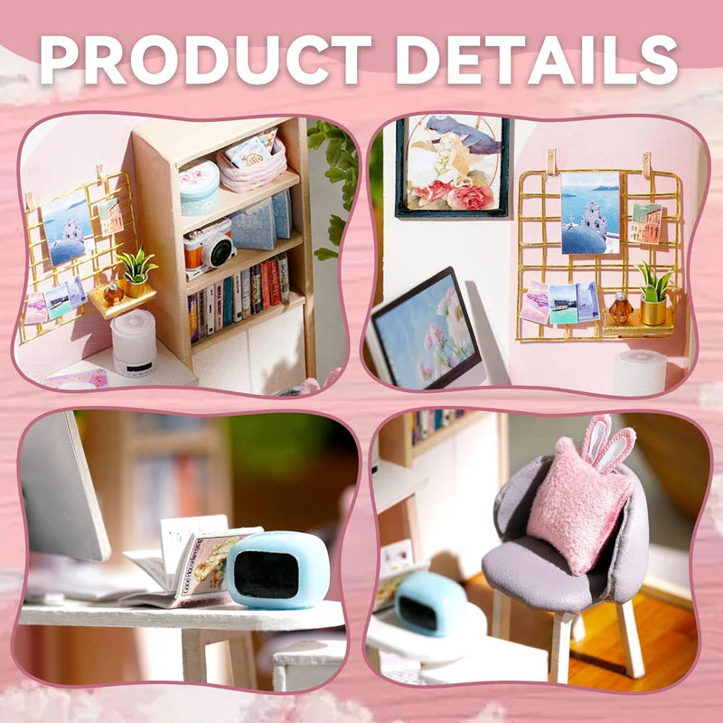 Cutefetti DIY Dollhouse - Corner House of Happiness Series Miniature Kit - World of Creativity