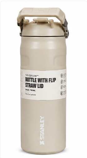 Stanley Iceflow Sipper – Premium Insulated Flask with Flip Straw Lid; 24oz/710ml