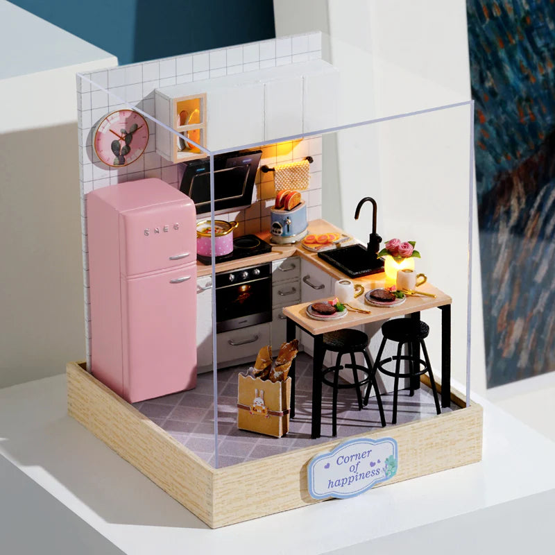 Cutefetti DIY Dollhouse - Corner of Happiness Series Miniature Kit - Taste Of Life