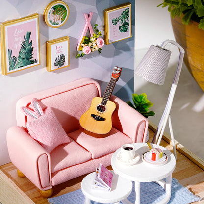 Cutefetti Diy Dollhouse - Corner of Happiness Series Miniature Kit - Afternoon Tea Time