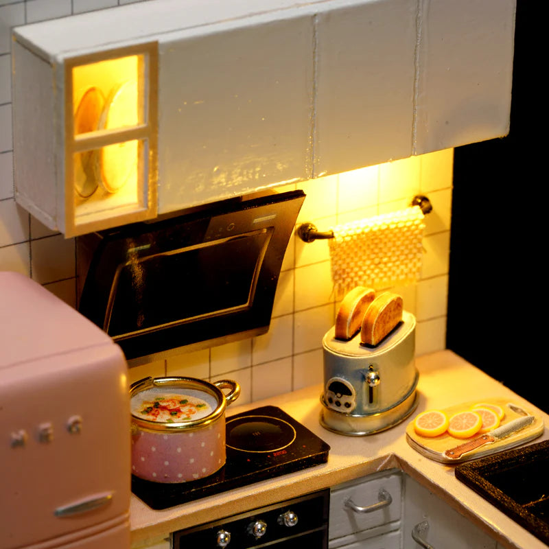 Cutefetti DIY Dollhouse - Corner of Happiness Series Miniature Kit - Taste Of Life