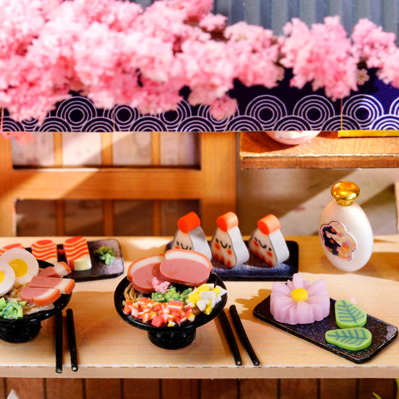 Cutefetti DIY Dollhouse - Corner of Happiness Series Miniature Kit - Sakura Noodle Shop