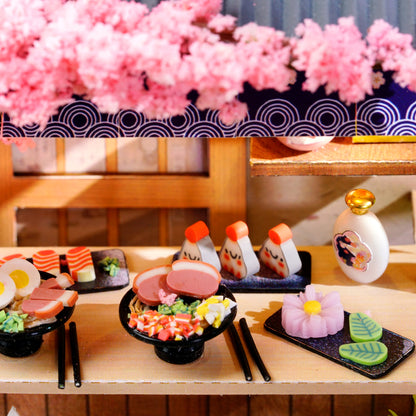 Cutefetti DIY Dollhouse - Corner of Happiness Series Miniature Kit - Sakura Noodle Shop