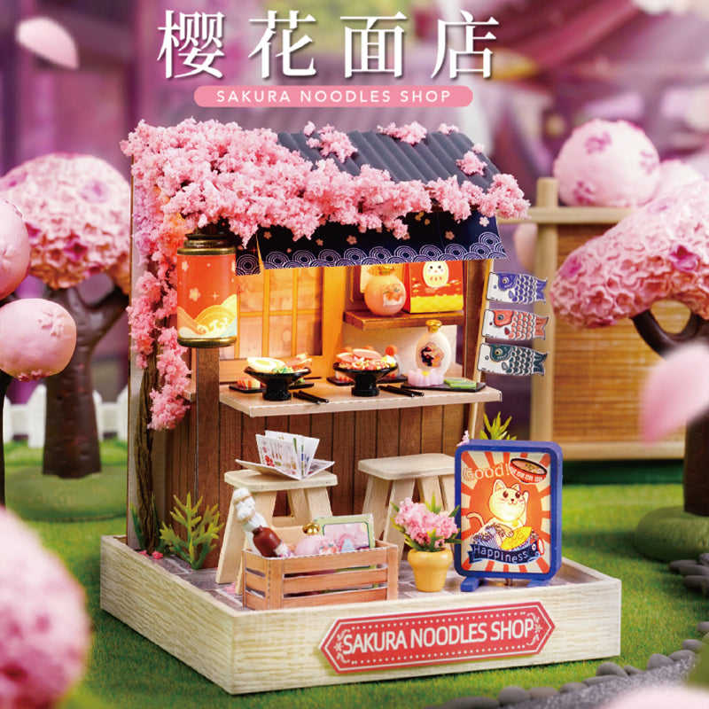 Cutefetti DIY Dollhouse - Corner of Happiness Series Miniature Kit - Sakura Noodle Shop