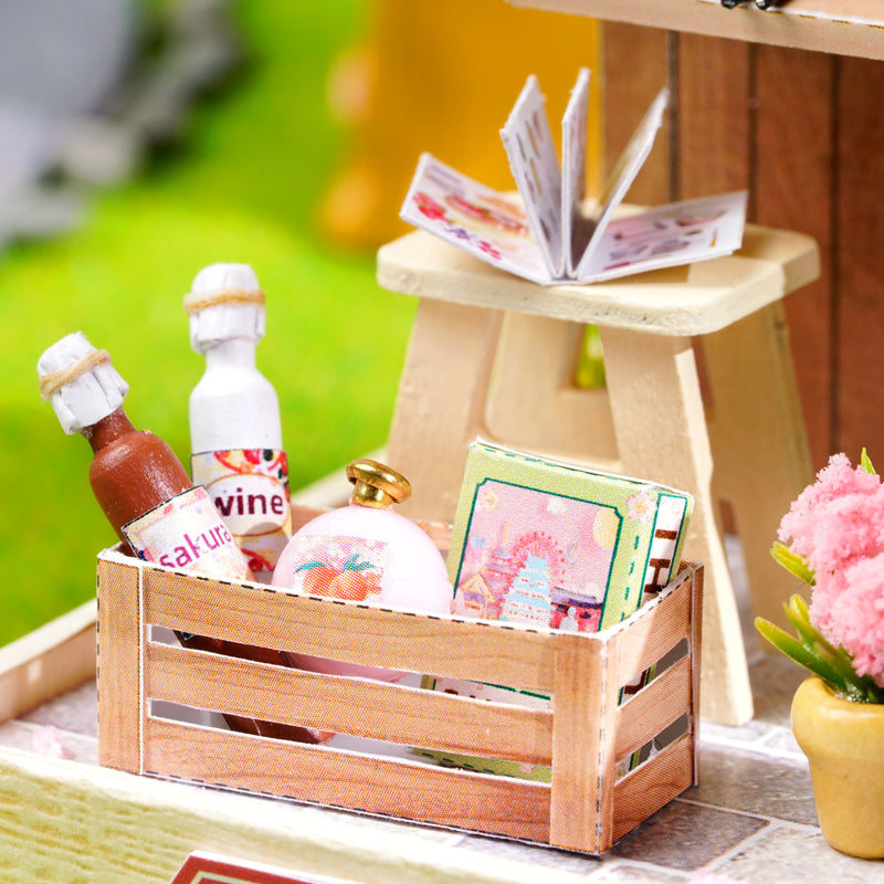 Cutefetti DIY Dollhouse - Corner of Happiness Series Miniature Kit - Sakura Noodle Shop