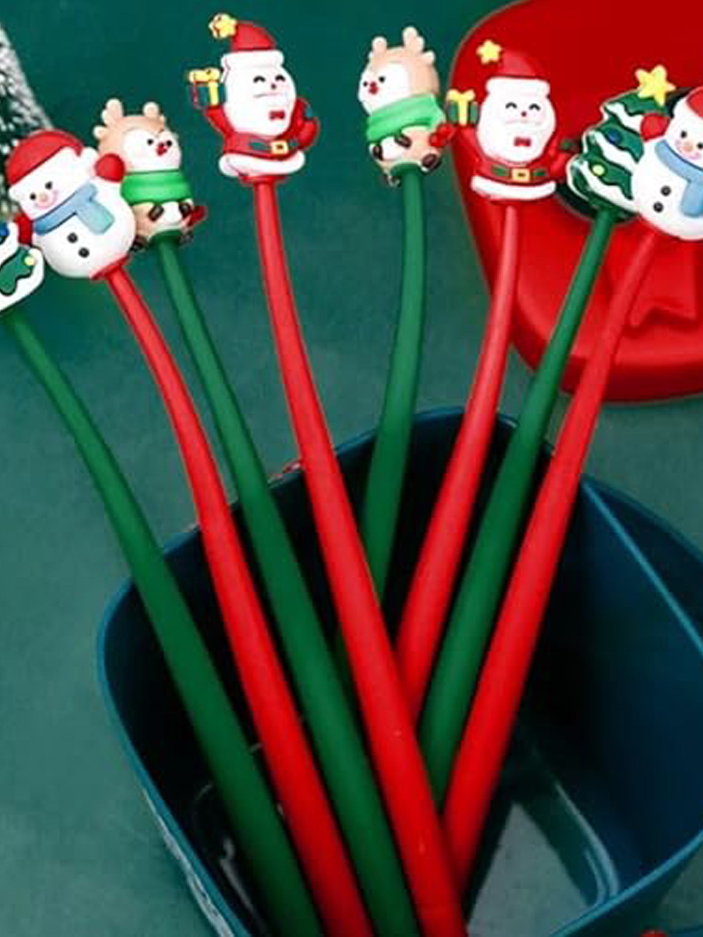 Long Christmas Silicon Gel Pen
