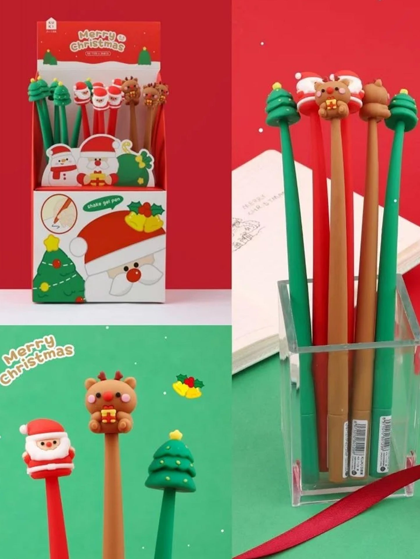 Long Christmas Silicon Gel Pen