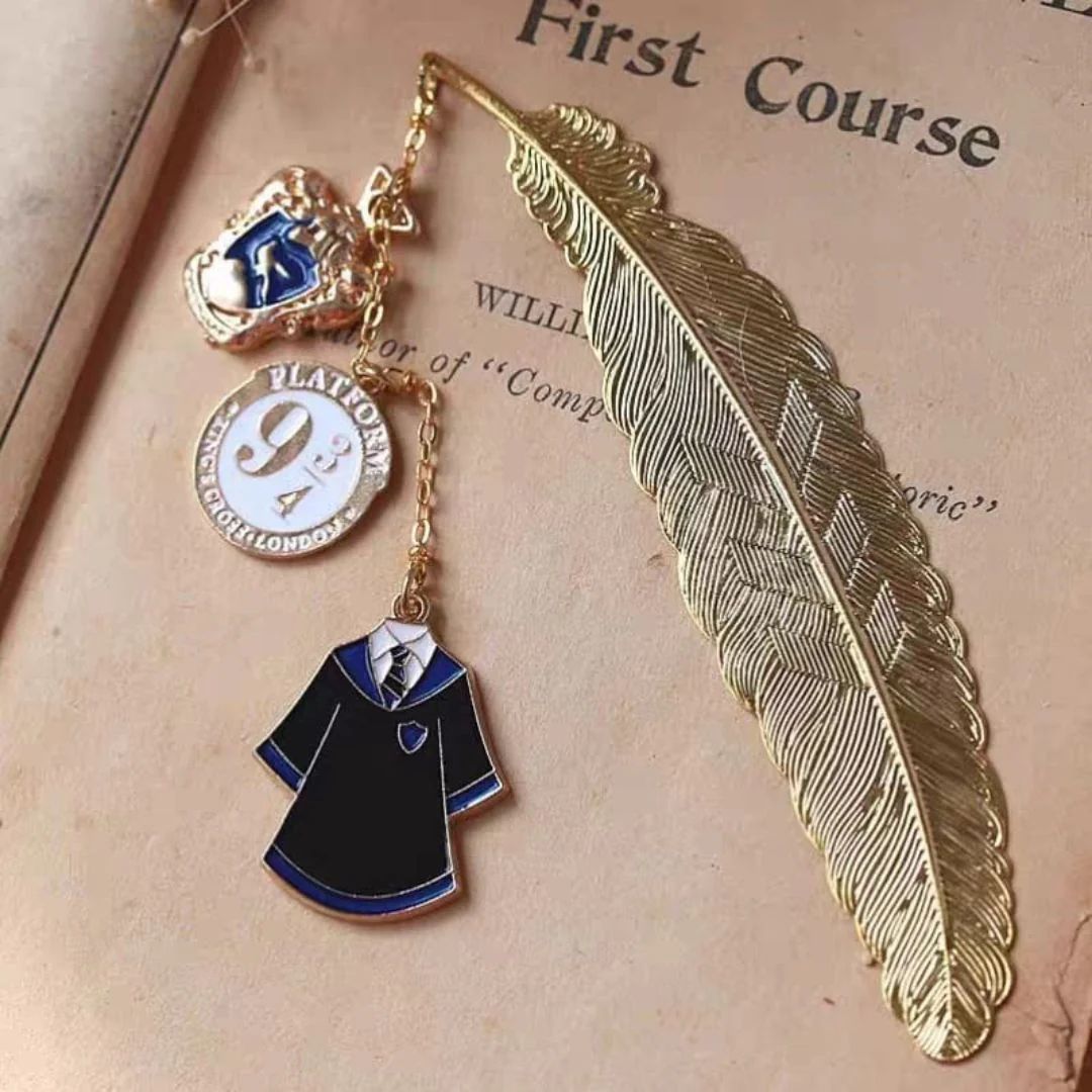 Premium Quill Page Marker with Wizard in Training, Platform 9¾ & Harry-Themed Pendant