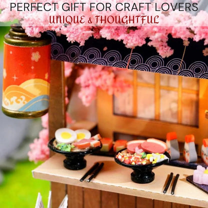Cutefetti DIY Dollhouse - Corner of Happiness Series Miniature Kit - Sakura Noodle Shop