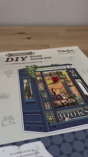 Cutefetti Literature Bookstore Book Nook Kit