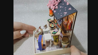 Cutefetti DIY Dollhouse - Corner of Happiness Series Miniature Kit - Sakura Noodle Shop