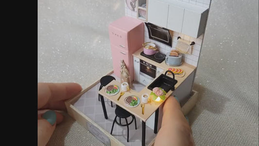 Cutefetti DIY Dollhouse - Corner of Happiness Series Miniature Kit - Taste Of Life
