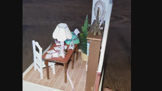 Cutefetti DIY Dollhouse - Corner of Happiness Series Miniature Kit - Elegant Studio
