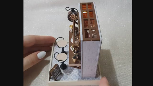 Cutefetti DIY Dollhouse - Corner of Happiness Series Miniature Kit - Coffee Time