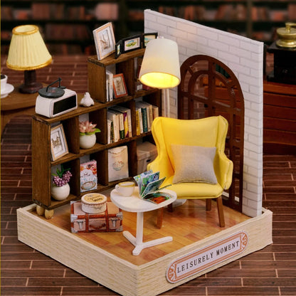 Cutefetti DIY Dollhouse - Corner of Happiness Series Miniature Kit - Leisurely Moment